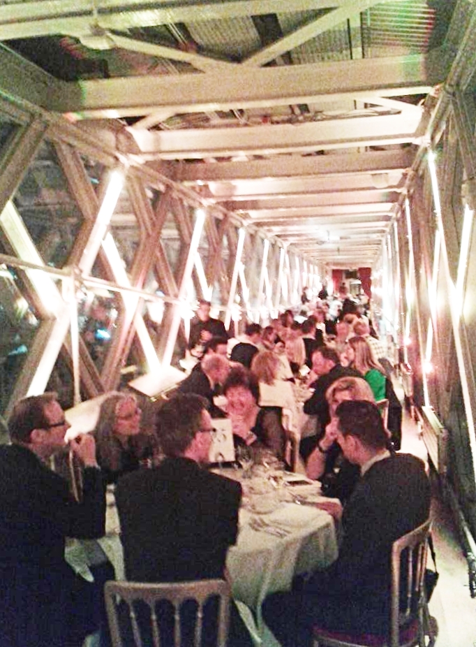 Picture of TMI conference dinner organised by Barrington Associates on Tower Bridge in London