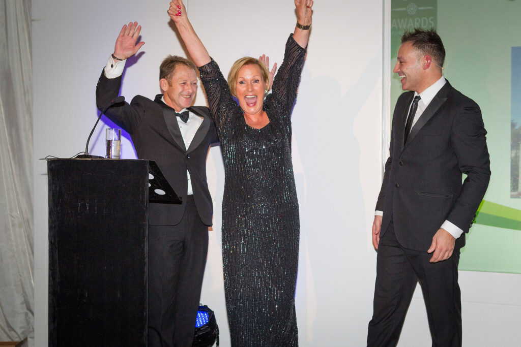 Winner at Beautiful South Tourism Awards organised by Barrington Associates with Toby Anstis as host at the Grand Hotel in Brighton